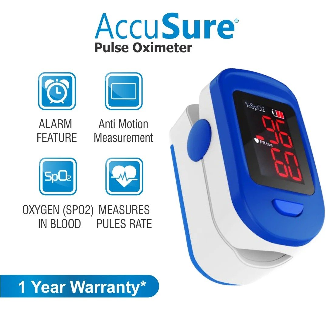 AccuSure Fingertip Pulse Oximeter - Image 2