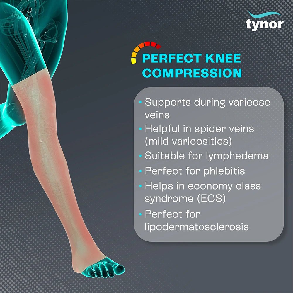 TYNOR MEDICAL COMPRESSION STOCKINGS THIGH HIGH - Image 4