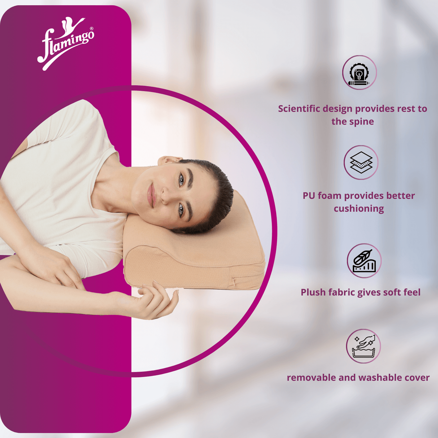 FLAMINGO CERVICAL PILLOW - Image 2