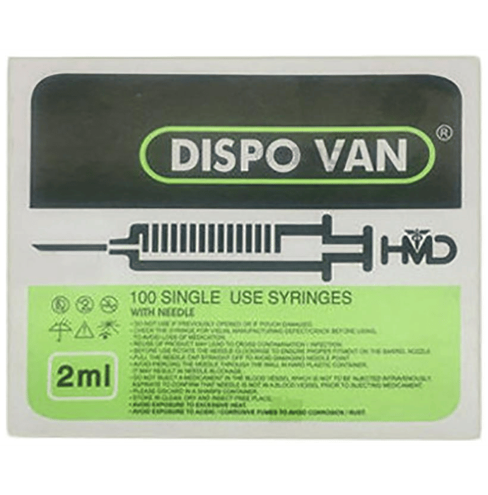 DISVO VAN HYPODERMIC SYRINGE 2ML - 100UNITS PACK - Image 2