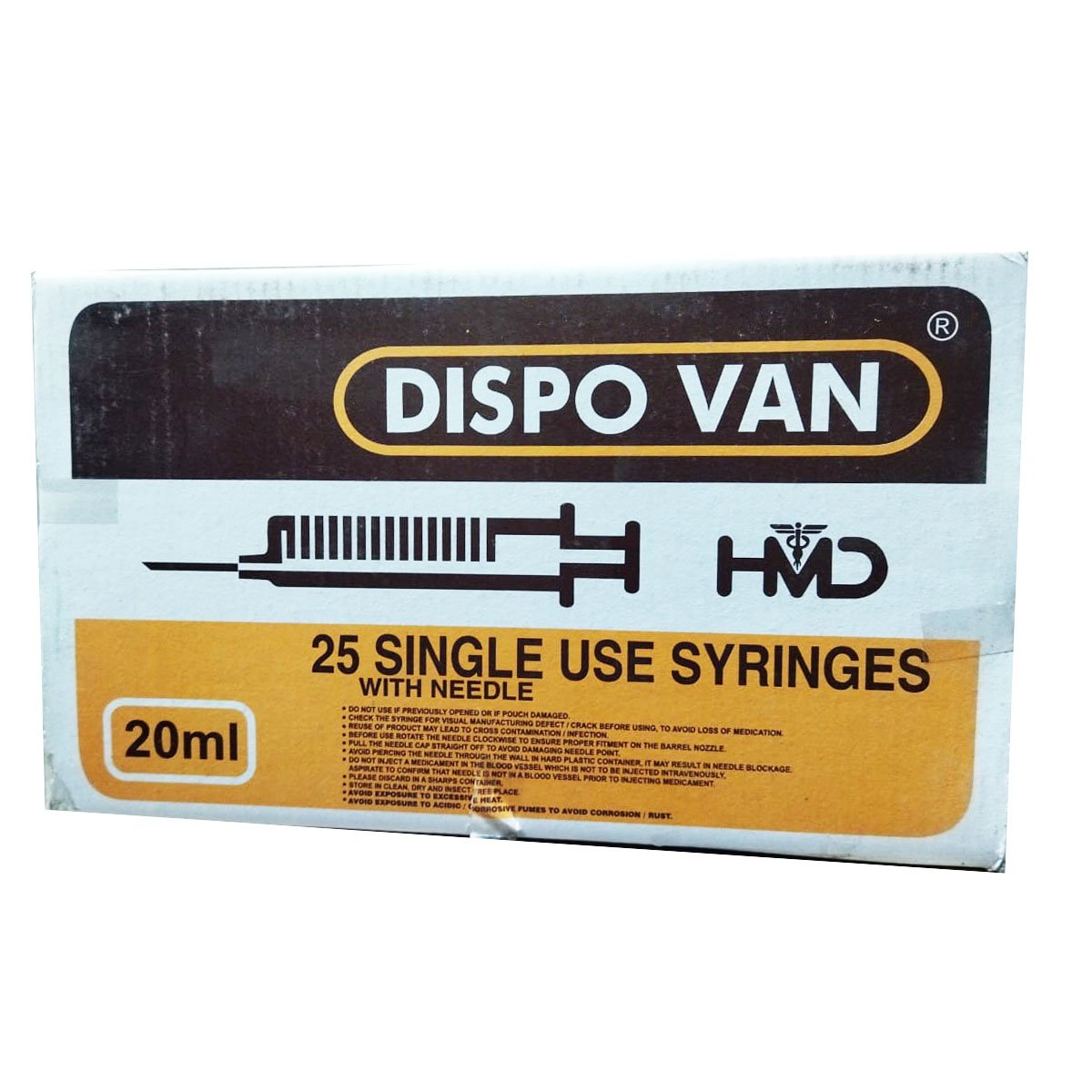 DISVO VAN HYPODERMIC SYRINGE 20ML - 25UNITS PACK