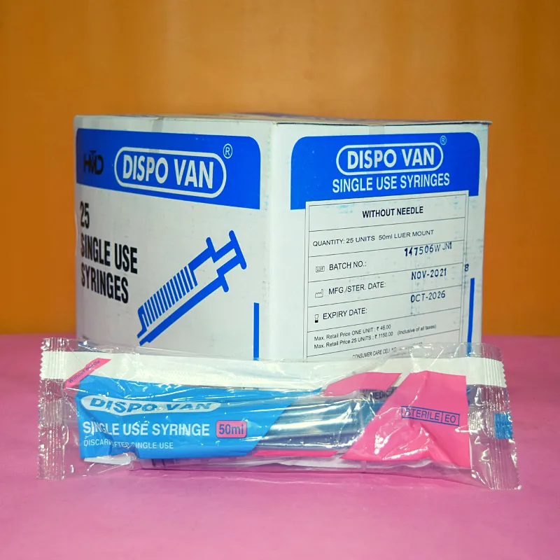 DISVO VAN HYPODERMIC SYRINGE 50ML - 25UNITS PACK - Image 3