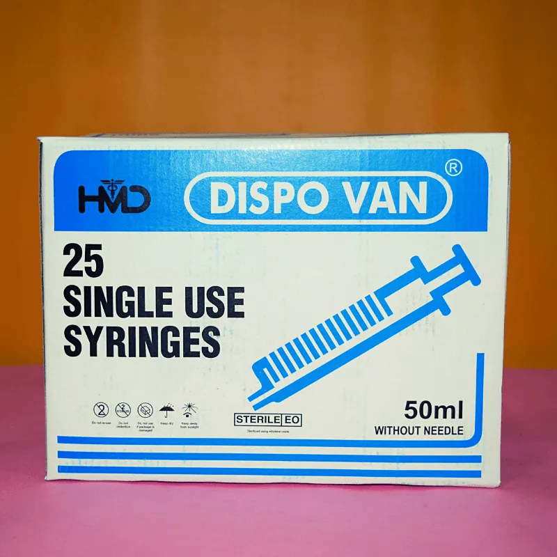 DISVO VAN HYPODERMIC SYRINGE 50ML - 25UNITS PACK
