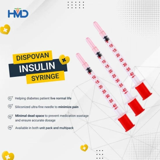 DISVO VAN STERILE SINGLE USE INSULIN SYRINGE 1ML 31G/6MM -pack of 10units - Image 4