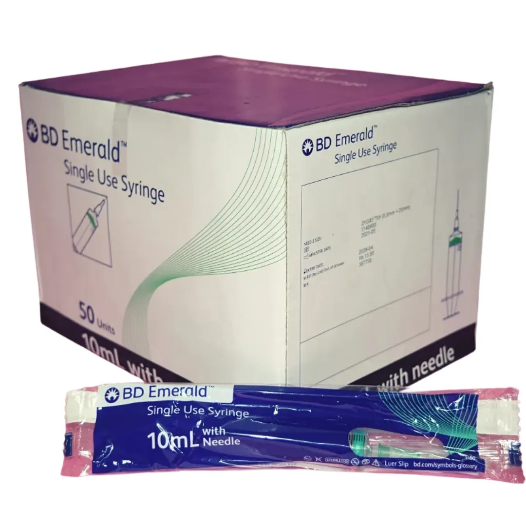 BD EMERALD SINGLE USE SYRINGE 10ML - 50UNITS PACK - Image 5