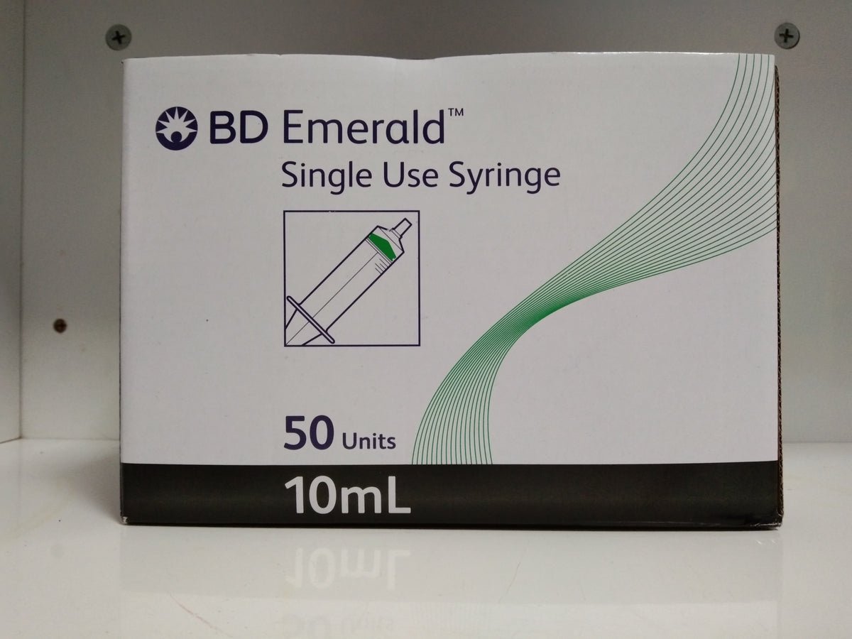 BD EMERALD SINGLE USE SYRINGE 10ML - 50UNITS PACK - Image 2