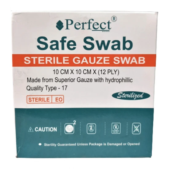 PERFECT SAFE SWAB STERILE GAUZE 10CMX10CM -10PCS