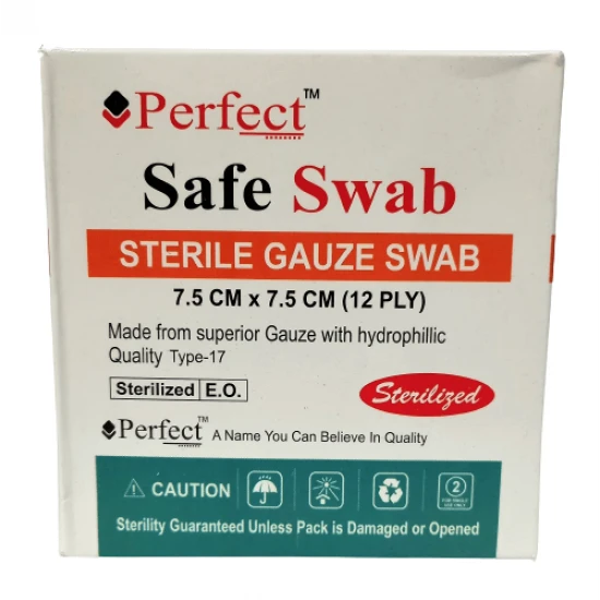 Perfect Sterile Gauze Swab 7.5cm x 7.5cm 10PCS