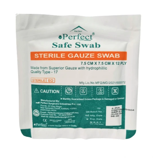 Perfect Sterile Gauze Swab 7.5cm x 7.5cm 10PCS - Image 2